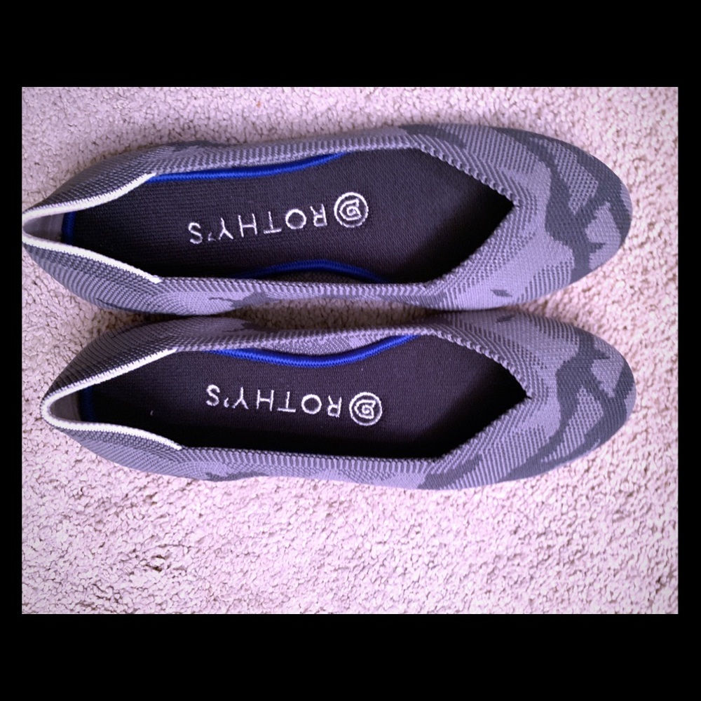 Rothy’s Grey Camo flat size 6.5